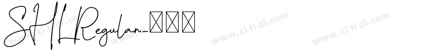SHL Regular字体转换